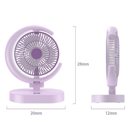 LF-002 Mini USB Rechargeable Light Desktop Fan Rotatable Night Light Silent Fan(Light Green) - Electric Fans by PMC Jewellery | Online Shopping South Africa | PMC Jewellery | Buy Now Pay Later Mobicred