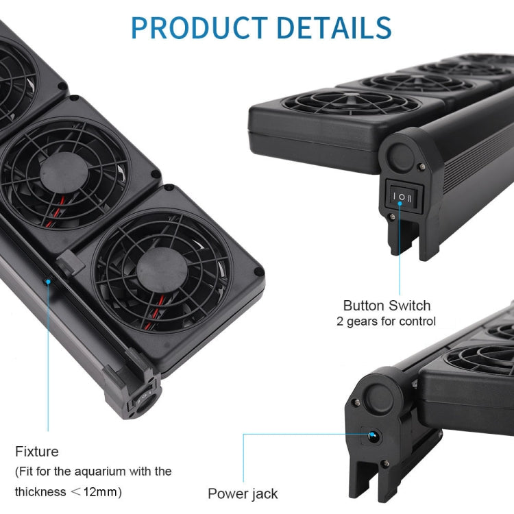 Fish Tank Cooling Fan Cooling Silent Aquarium Fan, Specification: 1 Head UK Plug - Fish Tanks & Accessories by PMC TechLife | Online Shopping South Africa | PMC TechLife | Buy Now Pay Later Mobicred
