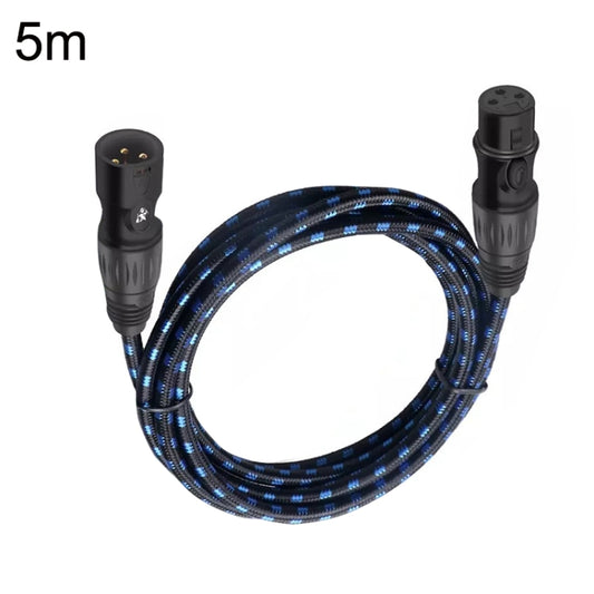 KN006 5m Male To Female Canon Line Audio Cable Microphone Power Amplifier XLR Cable(Black Blue) - Microphone Audio Cable & Connector by PMC Jewellery | Online Shopping South Africa | PMC Jewellery | Buy Now Pay Later Mobicred