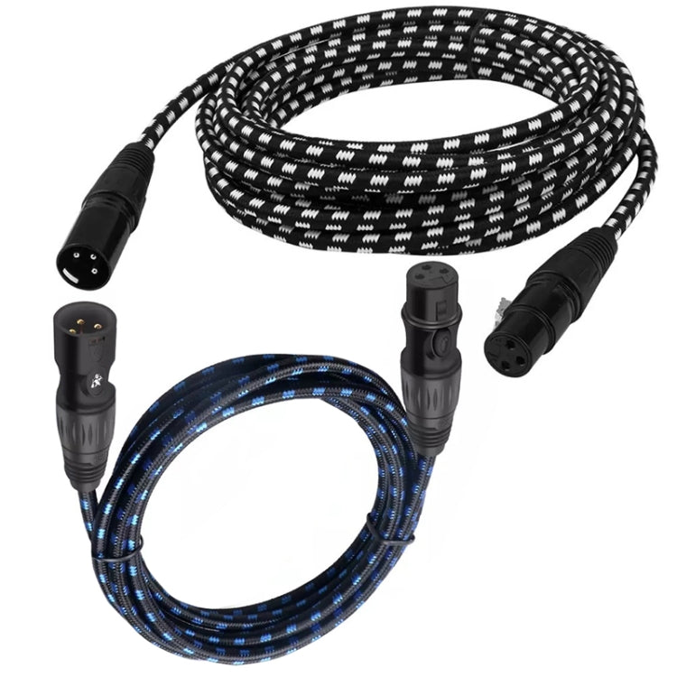 KN006 15m Male To Female Canon Line Audio Cable Microphone Power Amplifier XLR Cable(Black Blue) - Microphone Audio Cable & Connector by PMC Jewellery | Online Shopping South Africa | PMC Jewellery | Buy Now Pay Later Mobicred