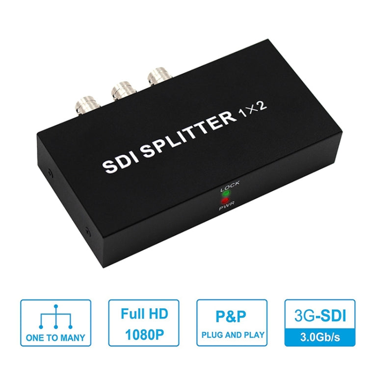 1 In 2 Out SD-SDI / HD-SDI / 3G-SDI Distribution Amplifier Video SDI Splitter(EU Plug) - free shipping - PMC Jewellery - Order now!