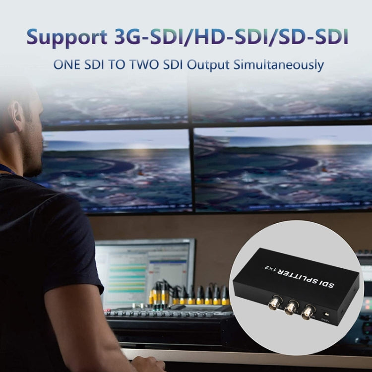 1 In 2 Out SD-SDI / HD-SDI / 3G-SDI Distribution Amplifier Video SDI Splitter(EU Plug) - free shipping - PMC Jewellery - Order now!