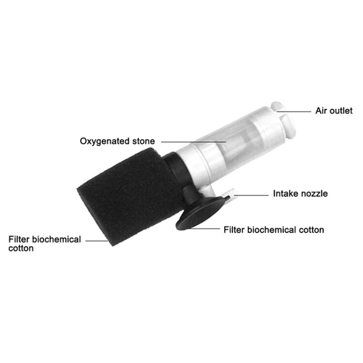 MB-201 Small Fish Tank Aquarium Mini Pneumatic Filter Oxygenator - Air Pumps by PMC TechLife | Online Shopping South Africa | PMC TechLife