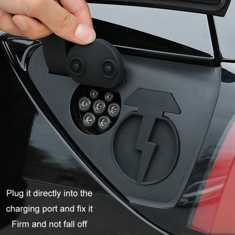 For Tesla Model3/Y 2pcs Charging Port Silicone Dustproof Waterproof Cover, Color: Conjoined Blue - Waterproof Covers by PMC TechLife | Online Shopping South Africa | PMC TechLife