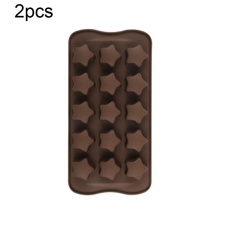 2pcs Silicone Chocolate Mold Jelly Christmas Candy Cake Mould, Style: Star - Food Molds by PMC TechLife | Online Shopping South Africa | PMC TechLife
