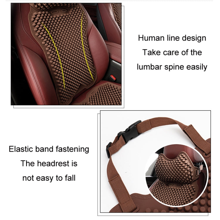 Silicone Car Summer Breathable Cool Pad, Color: Lumbar Cushion Black - Seat Accessories by PMC Jewellery | Online Shopping South Africa | PMC Jewellery | Buy Now Pay Later Mobicred