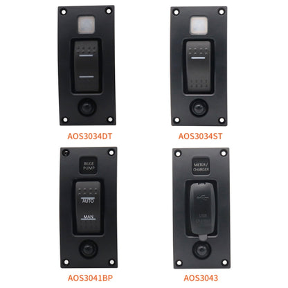 Marine Self-Locking Resetting Switch With Overload Protection Indicator Light ON-OFF-ON 3 Switch (Printed) - Marine Accessories & Parts by PMC Jewellery | Online Shopping South Africa | PMC Jewellery | Buy Now Pay Later Mobicred