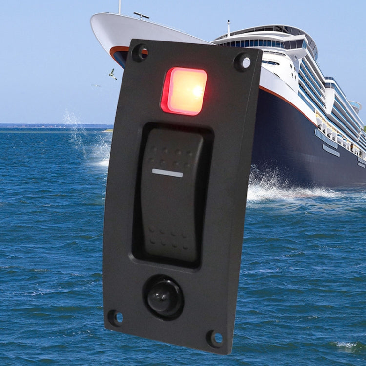 Marine Self-Locking Resetting Switch With Overload Protection Indicator Light Square 5V 3.4A Car Charging Panel - Marine Accessories & Parts by PMC TechLife | Online Shopping South Africa | PMC TechLife | Buy Now Pay Later Mobicred