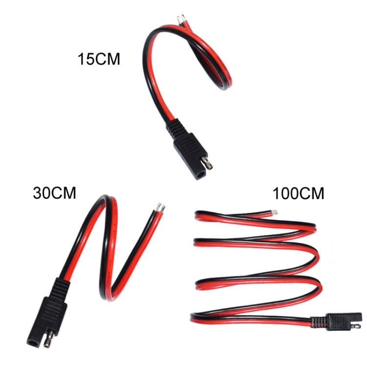 2pcs 20A Solar Car Battery SAE Power Extension Cable 100cm - DIY Cables by PMC Jewellery | Online Shopping South Africa | PMC Jewellery