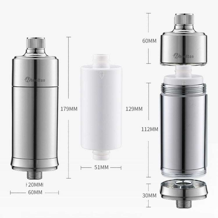 WHEELTON WHT-SF003 Bath Home Water Purifier Shower Water Filter - Shower Head by PMc TechLife | Online Shopping South Africa | PMc TechLife | Buy Now Pay Later Mobicred
