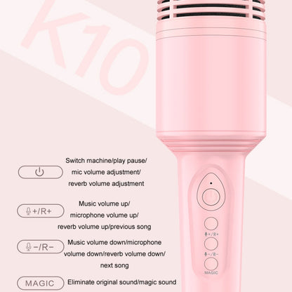 K10 Children Bluetooth Microphone Audio All-In-One Machine(Pink) - Microphone by PMC Jewellery | Online Shopping South Africa | PMC Jewellery | Buy Now Pay Later Mobicred