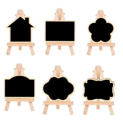 Small Party Shop Message Blackboard Ornaments Pine Tripod Decorative Message Board(Arched) - Message Boards by PMC Jewellery | Online Shopping South Africa | PMC Jewellery