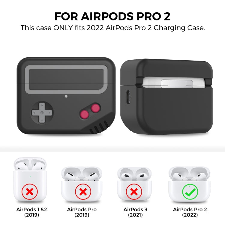 For AirPods Pro 2 AhaStyle PT-JY07 Split Silicone Cartoon Earphone Protective Case(Black) - For AirPods Pro 2 by AhaStyle | Online Shopping South Africa | PMC Jewellery | Buy Now Pay Later Mobicred