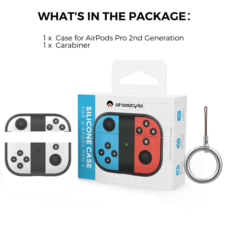 For AirPods Pro 2 AhaStyle PT-JY08 Split Silicone Cartoon Earphone Protective Case(Black And White) - free shipping - PMC Jewellery - Order now!