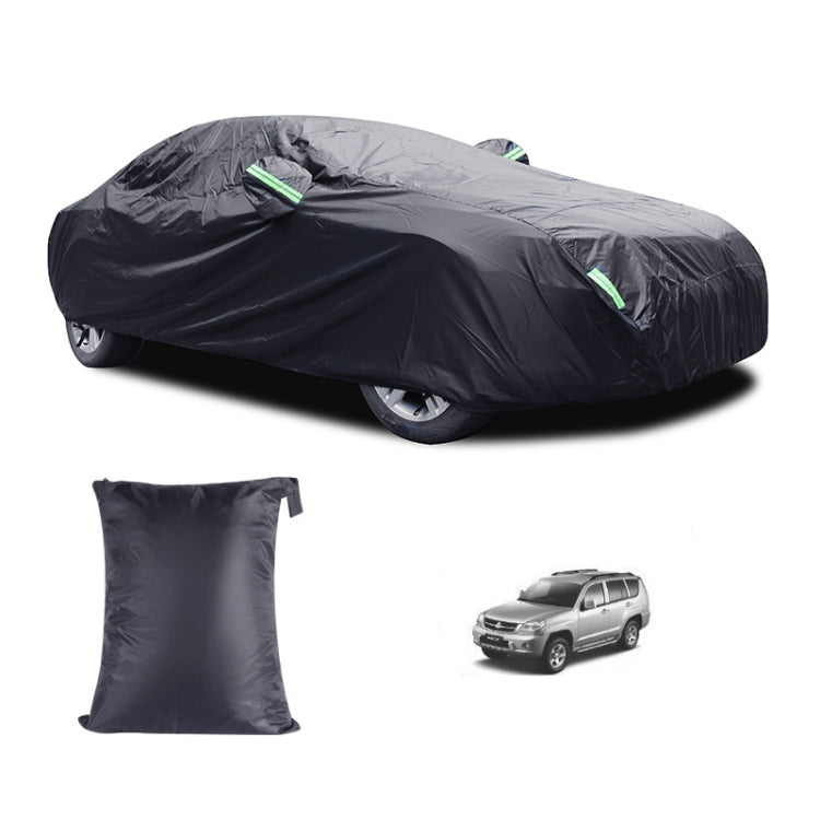 190T Silver Coated Cloth Car Rain Sun Protection Car Cover with Reflective Strip, Size: Y-L - PE Material by PMC Jewellery | Online Shopping South Africa | PMC Jewellery | Buy Now Pay Later Mobicred