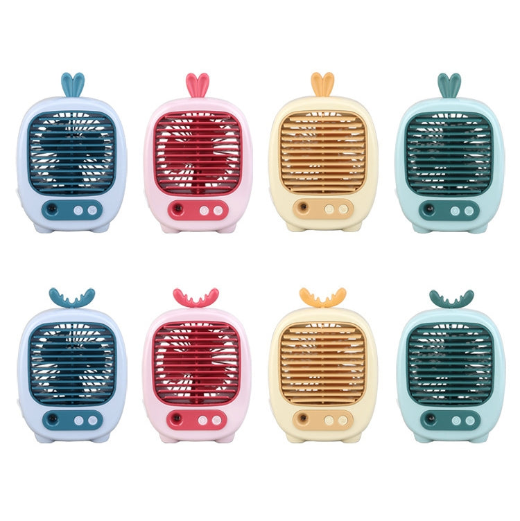 1315 Spray Humidification Hydrating Cartoon Fan USB Charging Desktop Fan(Bunny Blue) - Electric Fans by PMC TechLife | Online Shopping South Africa | PMC TechLife | Buy Now Pay Later Mobicred