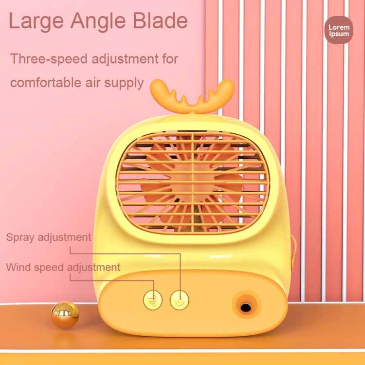 CS1319 Desktop Small Hydrating Spray Cartoon Fan Rechargeable Silent Humidifying Fan(Bunny Blue) - Electric Fans by PMC TechLife | Online Shopping South Africa | PMC TechLife | Buy Now Pay Later Mobicred