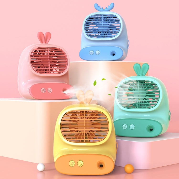 CS1319 Desktop Small Hydrating Spray Cartoon Fan Rechargeable Silent Humidifying Fan(Bunny Yellow) - Electric Fans by PMC Jewellery | Online Shopping South Africa | PMC Jewellery | Buy Now Pay Later Mobicred