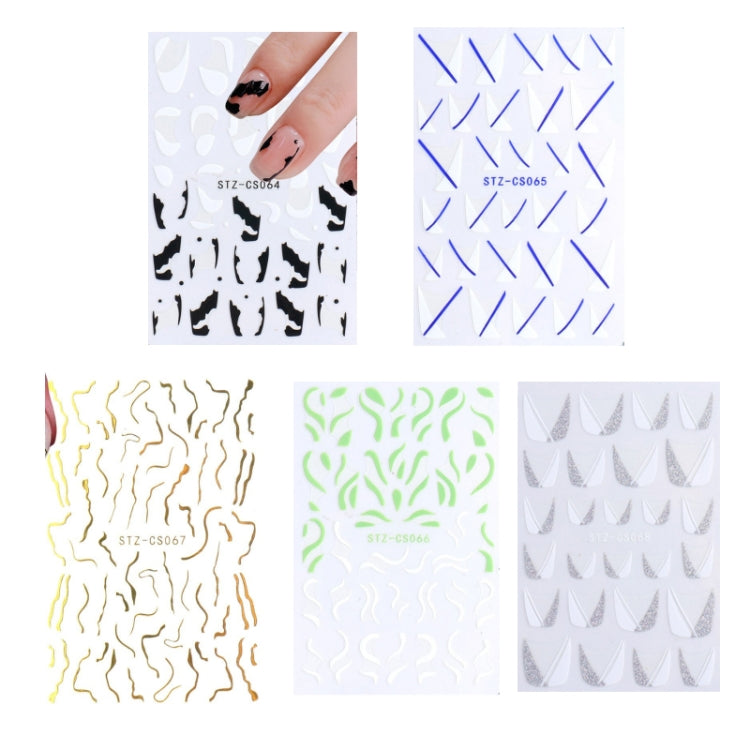 French Style Manicure Sticker Pop Stripe Line Nail Sticker(Stz-CS066) - Nail Stickers by PMC Jewellery | Online Shopping South Africa | PMC Jewellery | Buy Now Pay Later Mobicred