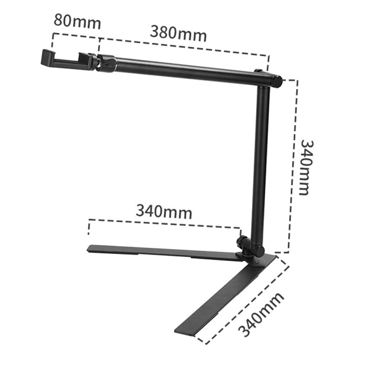 DT-06 Desktop Overlook Mobile Phone Bracket Camera Fill Light Universal Foldable Bracket - Stand by PMC TechLife | Online Shopping South Africa | PMC TechLife | Buy Now Pay Later Mobicred
