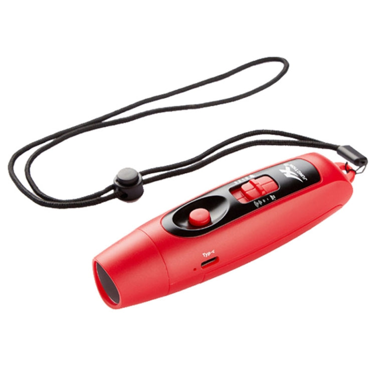 JUNCTION USB Charging High Decibel Traffic Command Outdoor Training Whistle with Lighting Function(Red) - Sporting goods by PMC Jewellery | Online Shopping South Africa | PMC Jewellery | Buy Now Pay Later Mobicred