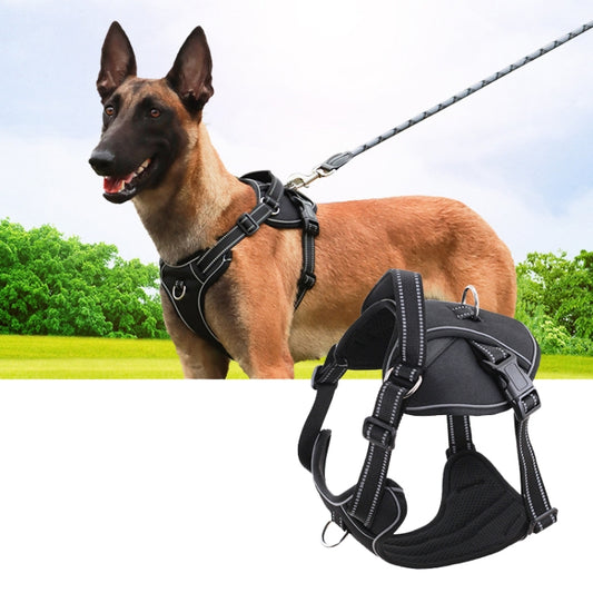 Sh751 Pet Universal Reflective Vest Leash Dog Chest Leash, Size: XS(Black) - Leashes & Chest Strap by PMC Jewellery | Online Shopping South Africa | PMC Jewellery | Buy Now Pay Later Mobicred