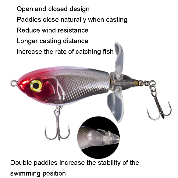 DF065 9g Double Paddle Tractor Surface Tether Roadrunner Fake Lure Long-distance Casting Lure(Champagne) - Fishing Lures by PMC TechLife | Online Shopping South Africa | PMC TechLife | Buy Now Pay Later Mobicred