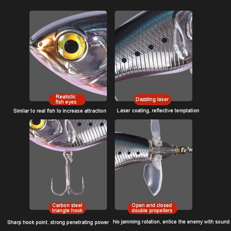 DF080 16g Double Paddle Tractor Surface Tether Roadrunner Fake Lure Long-distance Casting Lure(Transparent Brown) - Fishing Lures by PMC TechLife | Online Shopping South Africa | PMC TechLife | Buy Now Pay Later Mobicred