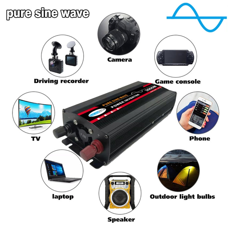 3000W (Actual 500W) 48V to 220V High Power Car Sine Wave Inverter Power Converter - Pure Sine Wave by PMC Jewellery | Online Shopping South Africa | PMC Jewellery | Buy Now Pay Later Mobicred