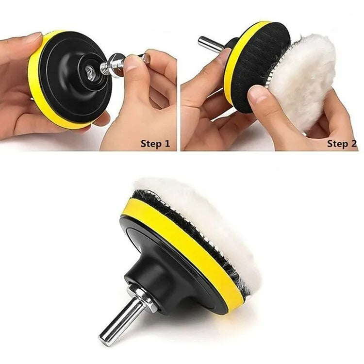 24 In 1 With 4 Screws 3 Inch Polishing Waxing Pad Sponge Buffing Kit - Polishing Machine & Accessories by PMC TechLife | Online Shopping South Africa | PMC TechLife | Buy Now Pay Later Mobicred