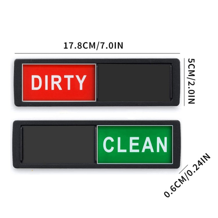 Dishwasher Magnet Clean Dirty Sign Double-Sided Refrigerator Magnet(Silver Black and White Rough Characters) - Dish Washers & Accessories by PMc TechLife | Online Shopping South Africa | PMc TechLife | Buy Now Pay Later Mobicred