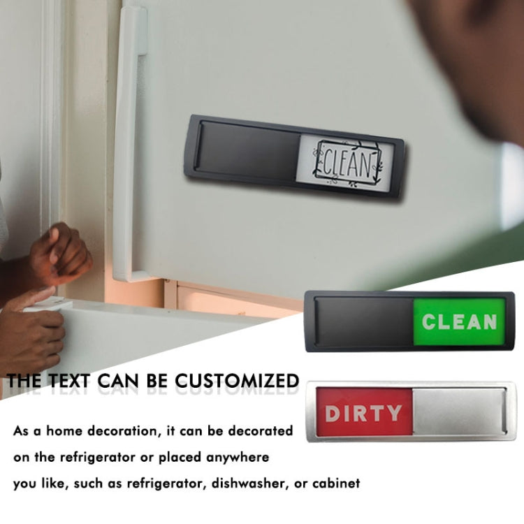 Dishwasher Magnet Clean Dirty Sign Double-Sided Refrigerator Magnet(Black Frame Black) - Dish Washers & Accessories by PMC TechLife | Online Shopping South Africa | PMC TechLife