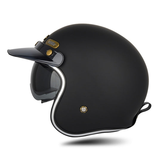 SOMAN Motorcycle Four Seasons Carbon Fiber Half Helmet, Color: FRP Matte Black(M) - Helmets by SOMAN | Online Shopping South Africa | PMC Jewellery | Buy Now Pay Later Mobicred