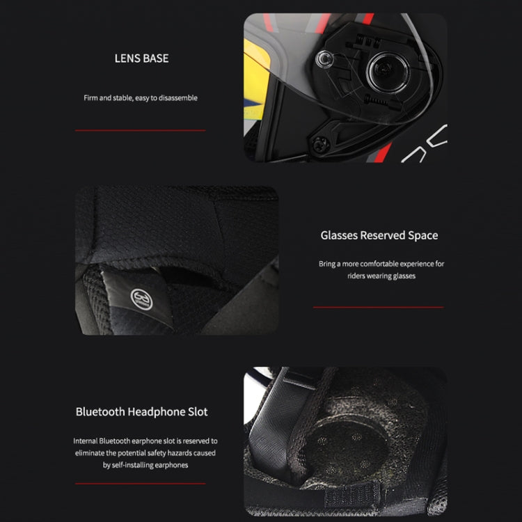 SOMAN Motorcycle Electric Bicycle Dual Lens Riding Helmet, Size: XXL(Bright Back) - free shipping - PMC TechLife - Order now!