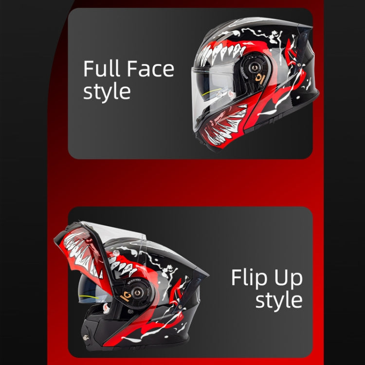 SOMAN Racing Motorcycle Double Lens Riding Safety Helmet, Size: M(Silver Gray Black Vision) - free shipping - PMC TechLife - Order now!