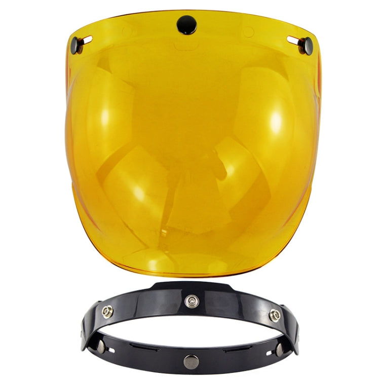 Motorcycle Helmet Three-Button Windproof Lens With Bracket(Amber) - Helmets by PMC TechLife | Online Shopping South Africa | PMC TechLife | Buy Now Pay Later Mobicred
