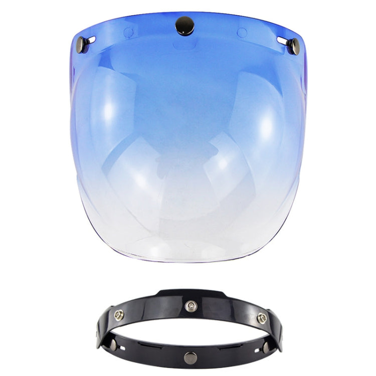 Motorcycle Helmet Three-Button Windproof Lens With Bracket(Gradient Blue) - Helmets by PMC TechLife | Online Shopping South Africa | PMC TechLife | Buy Now Pay Later Mobicred