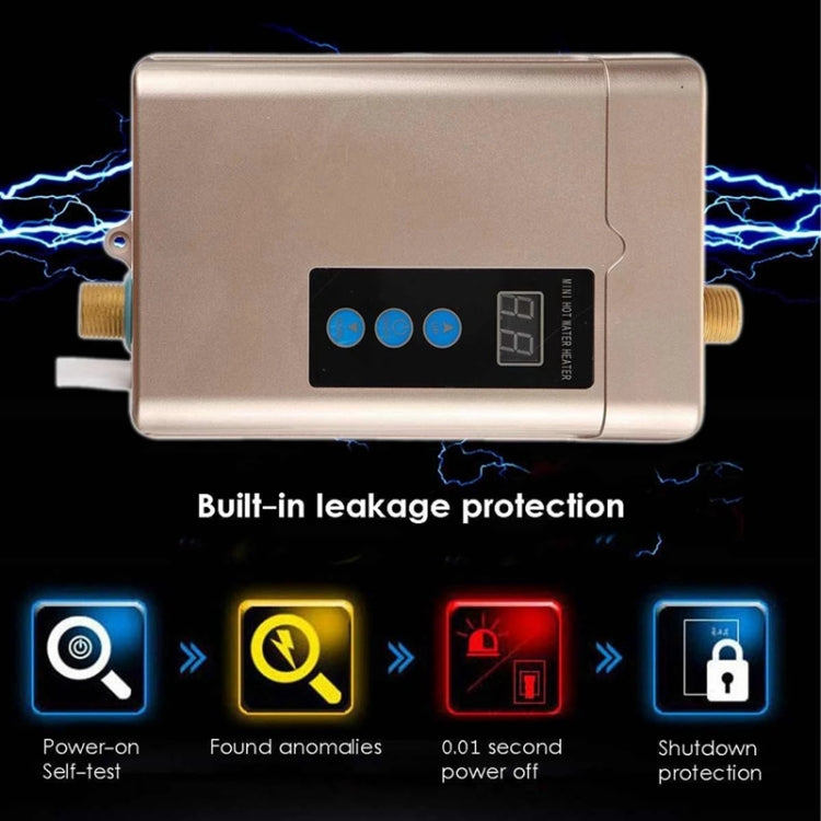 AU Plug 4000W Electric Water Heater With Remote Control Adjustable Temperate(Gold) - free shipping - PMC TechLife - Order now!