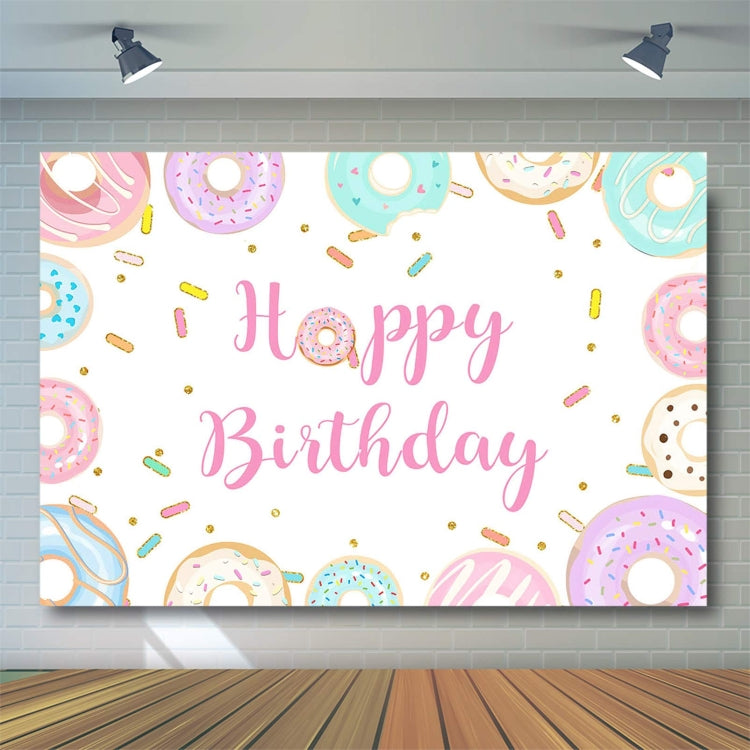 210x150cm Donut Cartoon Children Birthday Background Cloth - free shipping - PMC TechLife - Order now!