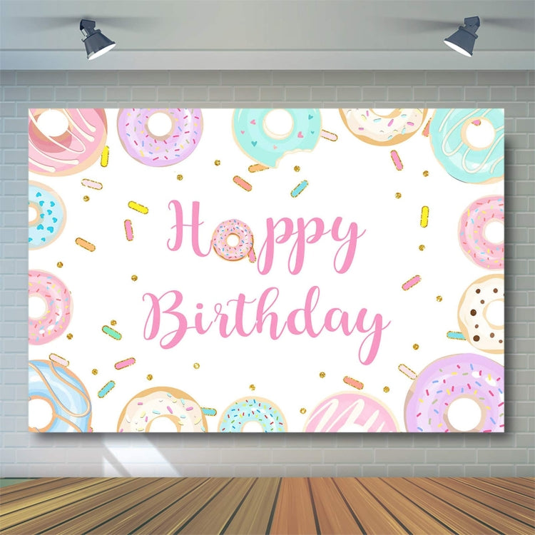 210x150cm Donut Cartoon Children Birthday Background Cloth - Birthday Party by PMC Jewellery | Online Shopping South Africa | PMC Jewellery