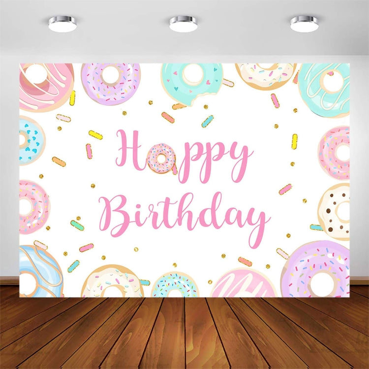 210x150cm Donut Cartoon Children Birthday Background Cloth - Birthday Party by PMC Jewellery | Online Shopping South Africa | PMC Jewellery