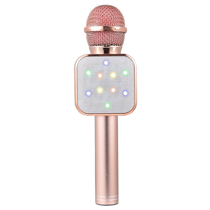 WS-1818 LED Light Flashing Microphone Self-contained Audio Bluetooth Wireless Microphone(Rose Gold) - Microphone by PMC Jewellery | Online Shopping South Africa | PMC Jewellery | Buy Now Pay Later Mobicred