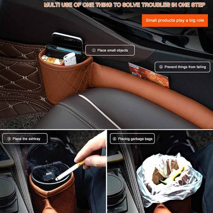 Car Seat Gap Leak-Proof Plugs Debris Storage Bag, Color: Dark Brown Co-pilot - Stowing Tidying by PMC Jewellery | Online Shopping South Africa | PMC Jewellery | Buy Now Pay Later Mobicred