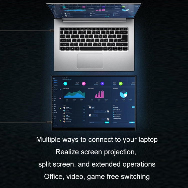 15.6 inch Touch Version 4K Portable External Extended Screen Display For Switch/PS5/Mobile Phone/Computer(UK Plug) - LCD Monitors by PMc TechLife | Online Shopping South Africa | PMc TechLife | Buy Now Pay Later Mobicred