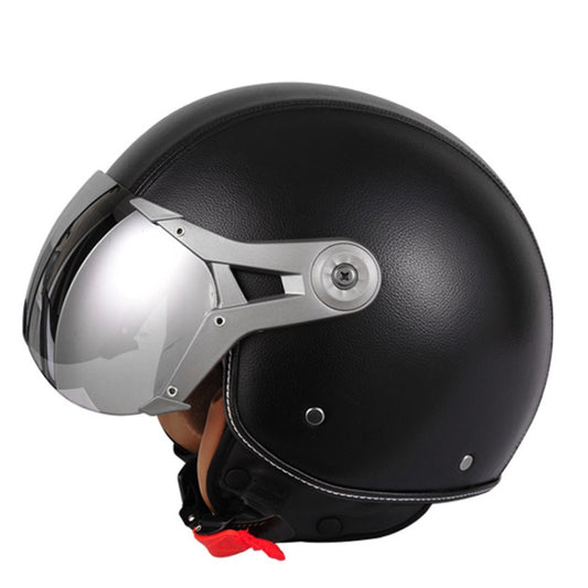 GXT Electric Vehicle Half Cover Four Seasons Retro Helmet, Size: XL(Black) - Helmets by GXT | Online Shopping South Africa | PMC Jewellery | Buy Now Pay Later Mobicred