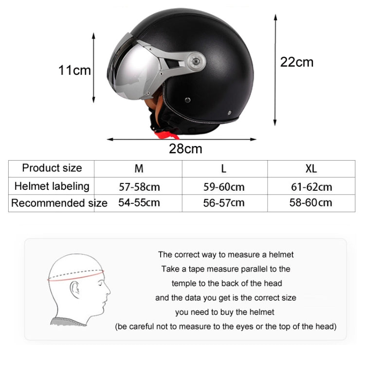 GXT Electric Vehicle Half Cover Four Seasons Retro Helmet, Size: M(Black Red) - free shipping - PMC TechLife - Order now!