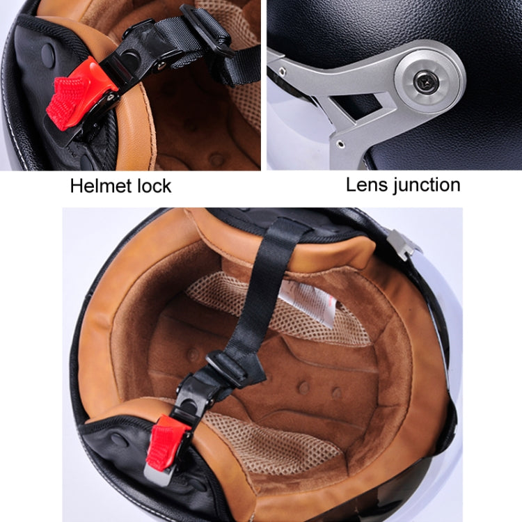 GXT Electric Vehicle Half Cover Four Seasons Retro Helmet, Size: XL(Black) - free shipping - PMC TechLife - Order now!