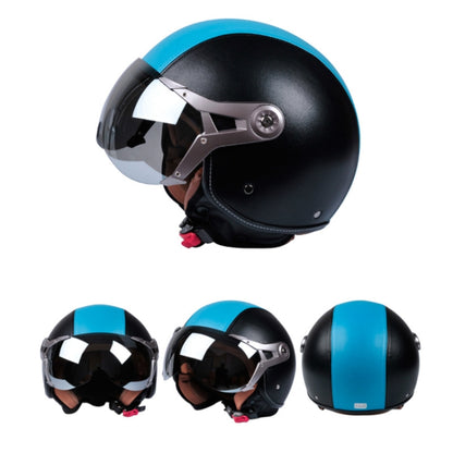 GXT Electric Vehicle Half Cover Four Seasons Retro Helmet, Size: M(Black Red) - Helmets by GXT | Online Shopping South Africa | PMC Jewellery | Buy Now Pay Later Mobicred