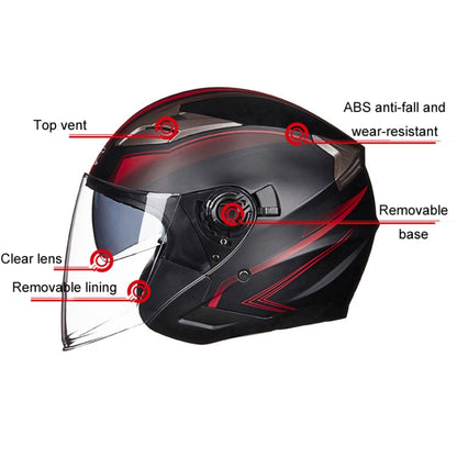 GXT 708 Electric Vehicle Dual Lens Helmet Four Seasons Safety Helmet, Size: L(Light Pink) - Helmets by GXT | Online Shopping South Africa | PMC Jewellery | Buy Now Pay Later Mobicred