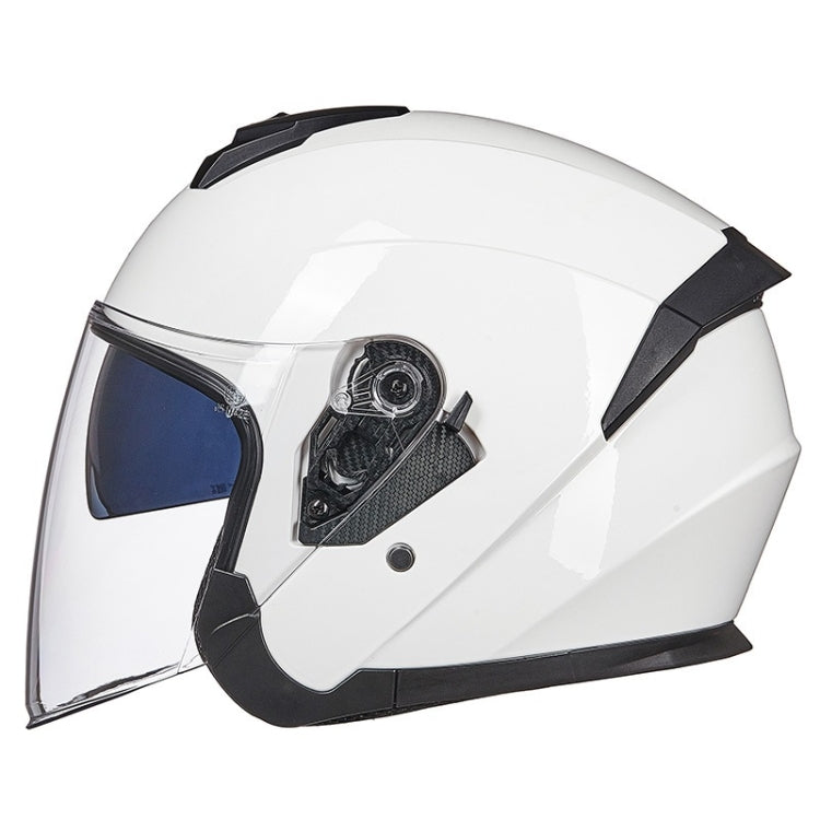 GXT Electric Vehicle Four Seasons Sun Protection & Windshield Double Lens Helmet, Size: M(Bright White) - Helmets by GXT | Online Shopping South Africa | PMC Jewellery | Buy Now Pay Later Mobicred